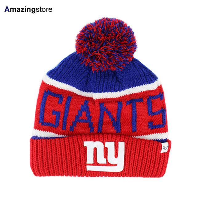 47ブランド ニットキャップ ビーニー ニューヨーク ジャイアンツ NFL THE CALGARY POM KNIT BEANIE RED