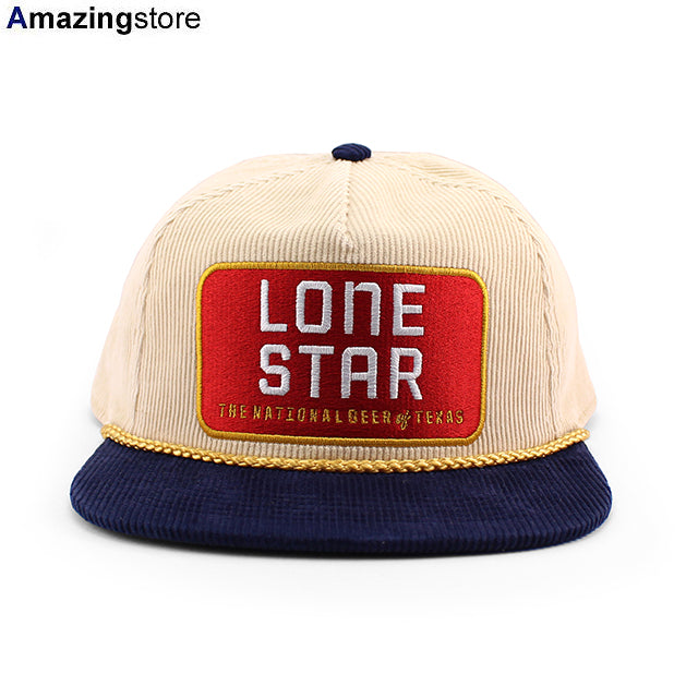 ローンスタービール スナップバック LONE STAR CORDUROY ROPE GOLF SNAPBACK CAP CREAM NAVY