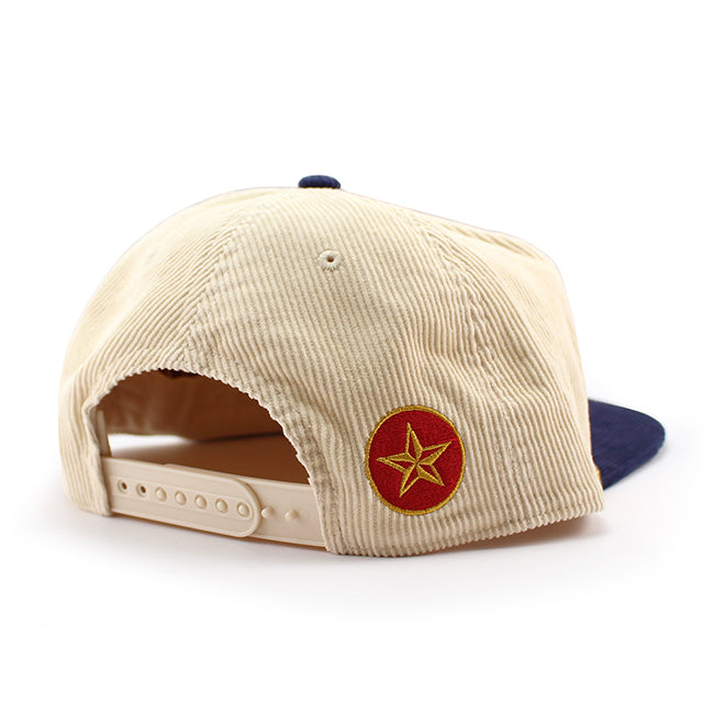 ローンスタービール スナップバック LONE STAR CORDUROY ROPE GOLF SNAPBACK CAP CREAM NAVY