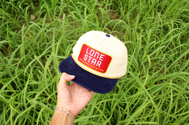 ローンスタービール スナップバック LONE STAR CORDUROY ROPE GOLF SNAPBACK CAP CREAM NAVY
