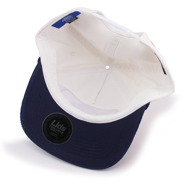 パブストブルーリボンビール スナップバック PABST BLUE RIBBON CORDUROY ROPE GOLF SNAPBACK CAP WHITE NAVY