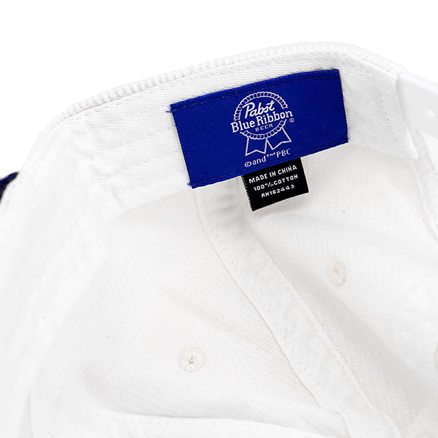 パブストブルーリボンビール スナップバック PABST BLUE RIBBON CORDUROY ROPE GOLF SNAPBACK CAP WHITE NAVY