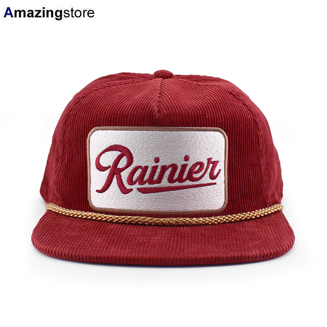 レーニアビール スナップバック RAINIER CORDUROY ROPE GOLF SNAPBACK CAP RED