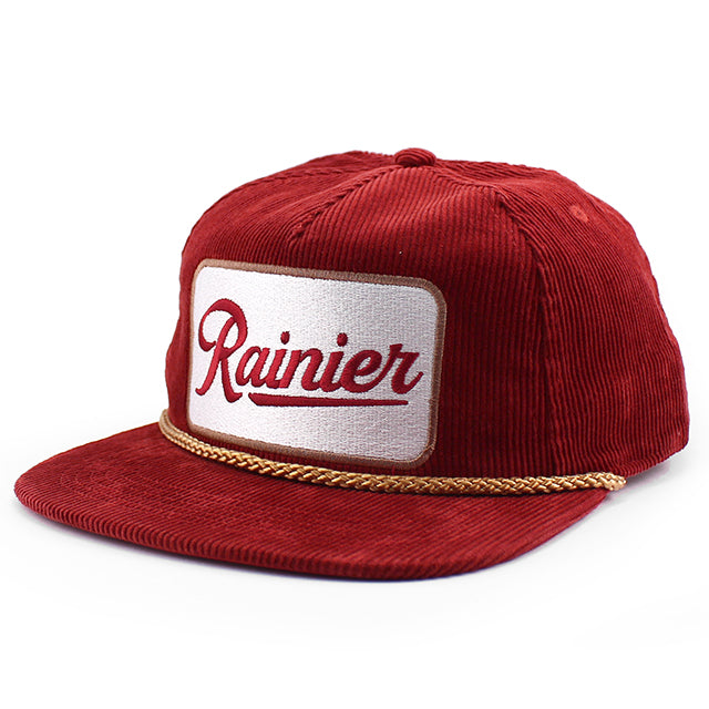 レーニアビール スナップバック RAINIER CORDUROY ROPE GOLF SNAPBACK CAP RED