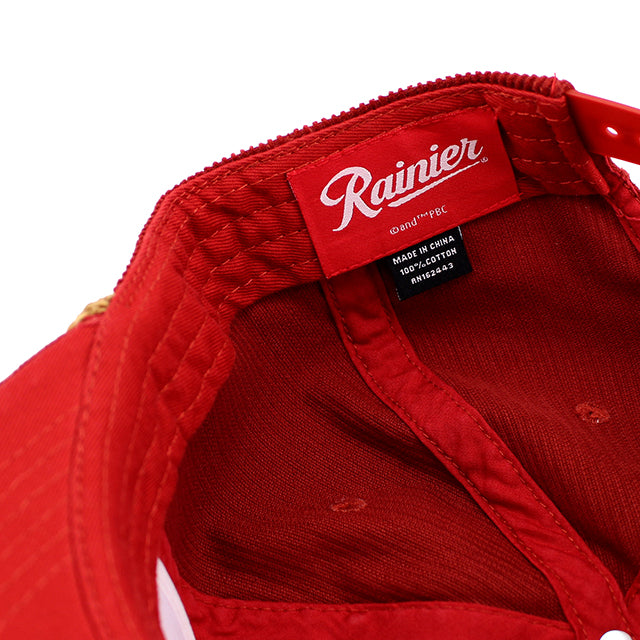 レーニアビール スナップバック RAINIER CORDUROY ROPE GOLF SNAPBACK CAP RED