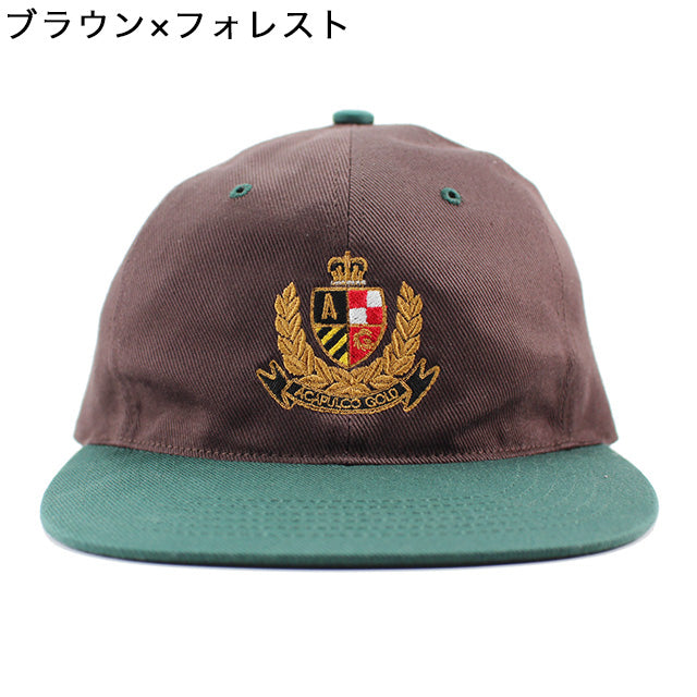 アカプルコ ゴールド ストラップバック キャップ【CREST 6-PANEL CAP】 ACAPULCO GOLD