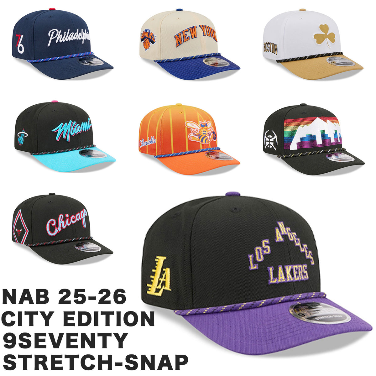 ニューエラ キャップ 9SEVENTY 2025 NBA CITY EDITION STRETCH 