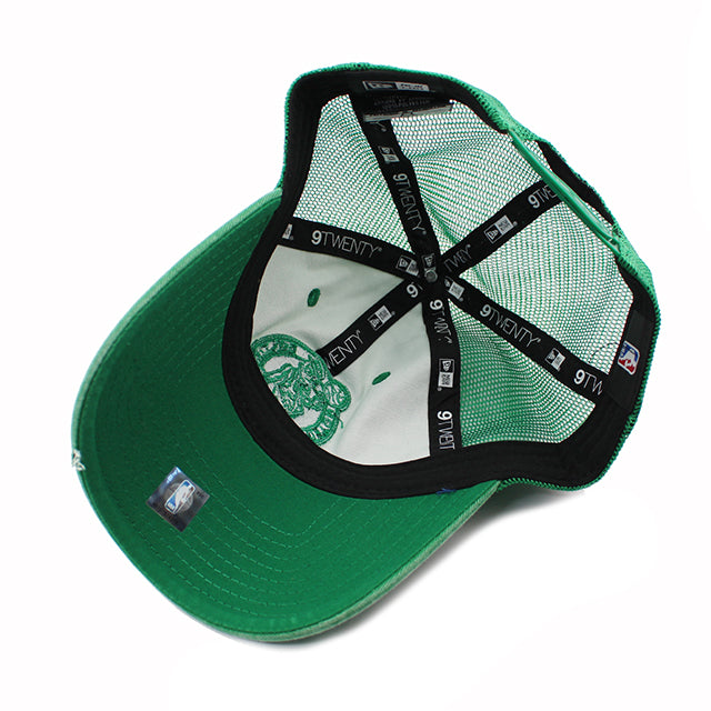 ニューエラ 9TWENTY メッシュキャップ ボストン セルティックス NBA TONAL-WASHED TRUCKER MESH CAP GREEN