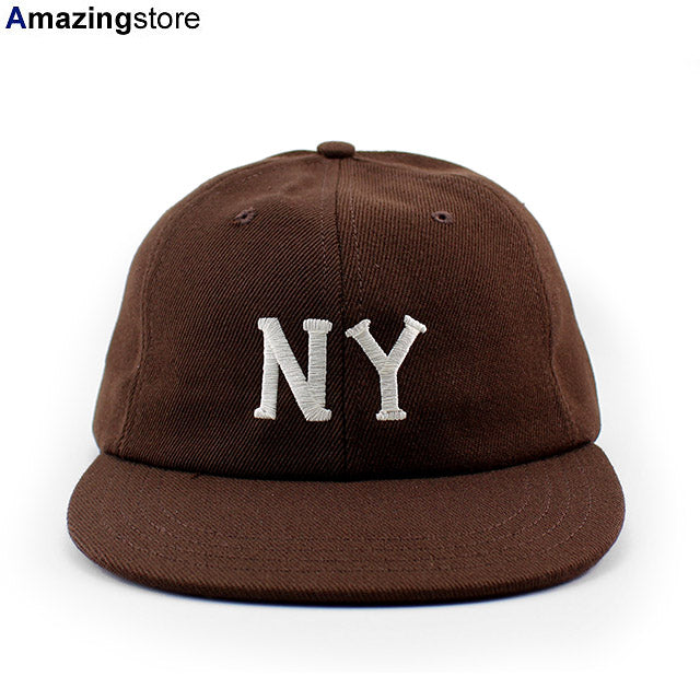 クーパーズタウンボールキャップ ニューヨーク ブラックヤンキース 1936 WOOL SAGE STRAPBACK CAP BROWN