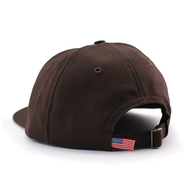 クーパーズタウンボールキャップ COTTON SOLID STRAPBACK CAP BROWN