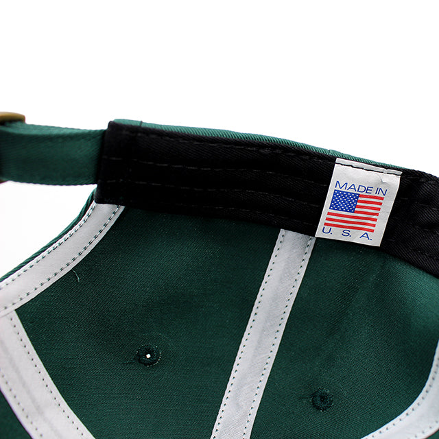クーパーズタウンボールキャップ COTTON SOLID STRAPBACK CAP GREEN COOPERSTOWN BALL CAP
