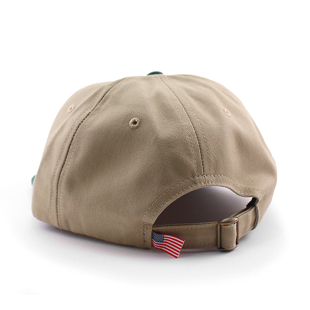 クーパーズタウンボールキャップ COTTON SOLID STRAPBACK CAP KHAKI GREEN