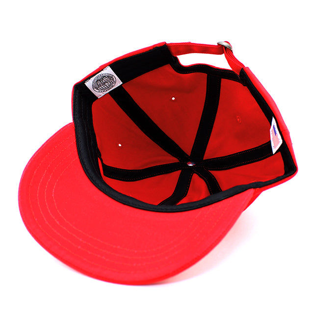 クーパーズタウンボールキャップ COTTON SOLID STRAPBACK CAP RED COOPERSTOWN BALL CAP