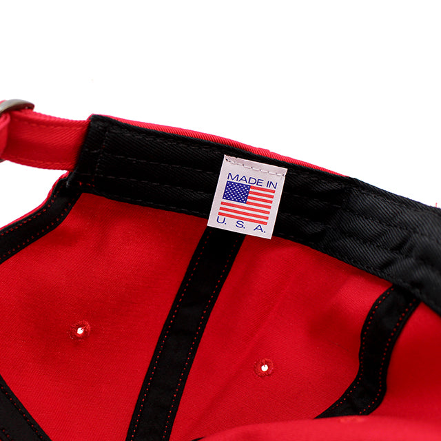 クーパーズタウンボールキャップ COTTON SOLID STRAPBACK CAP RED COOPERSTOWN BALL CAP