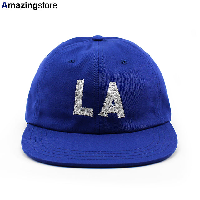 クーパーズタウンボールキャップ ロサンゼルス LA CHAIN STITCH STRAPBACK CAP ROYAL BLUE WHITE
