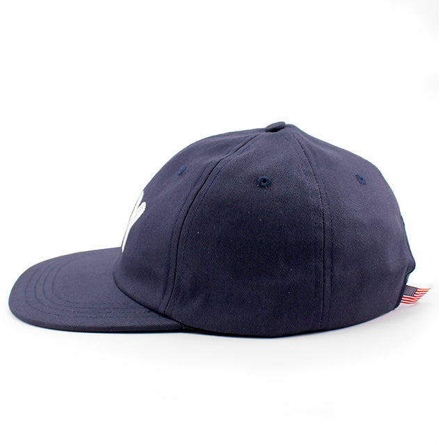クーパーズタウンボールキャップ ニューヨーク NY CHAIN STITCH STRAPBACK CAP NAVY WHITE