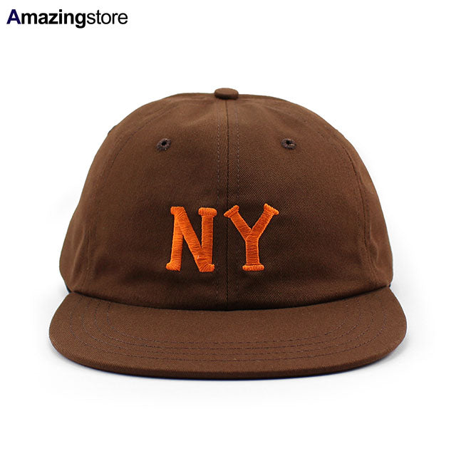 クーパーズタウンボールキャップ ニューヨーク ブラックヤンキース 1936 STRAPBACK CAP BROWN ORANGE