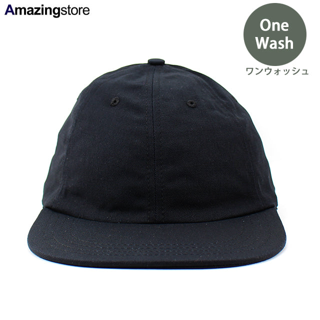 クーパーズタウンボールキャップ WASHED COTTON SOLID STRAPBACK CAP BLACK