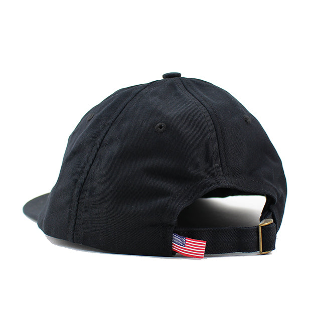 クーパーズタウンボールキャップ WASHED COTTON SOLID STRAPBACK CAP BLACK