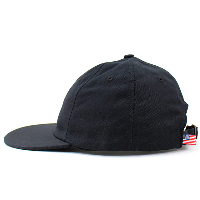 クーパーズタウンボールキャップ WASHED COTTON SOLID STRAPBACK CAP BLACK