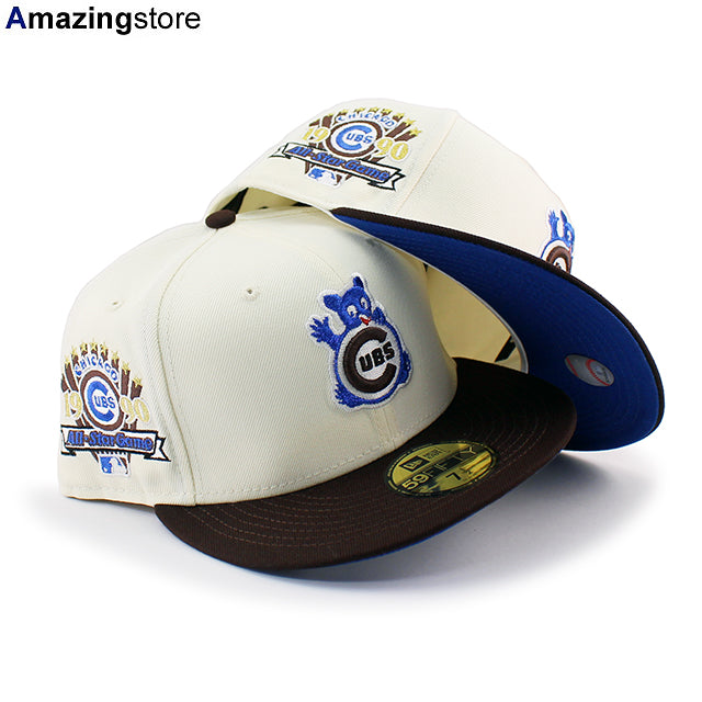 ニューエラ キャップ 59FIFTY シカゴ カブス MLB 1990 ALL STAR GAME FITTED CAP CHROME BURNT WOOD