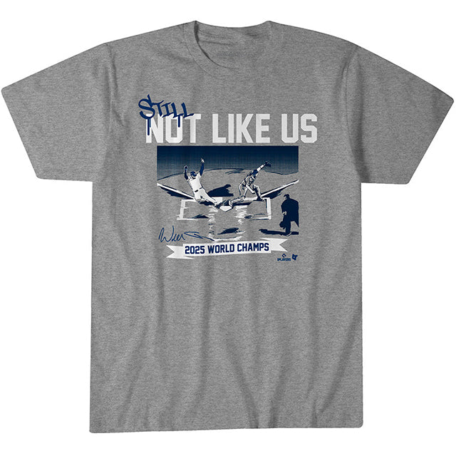ウィル スミスモデル 海外取寄 ロサンゼルス ドジャース Tシャツ STILL NOTLIKE US T-SHIRT GREY