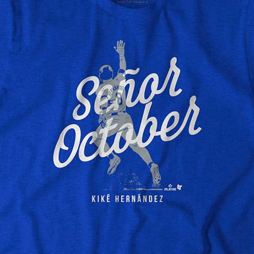 キケ ヘルナンデスモデル 海外取寄 ロサンゼルス ドジャース Tシャツ SEÑOR OCTOBER T-SHIRT ROYAL BLUE