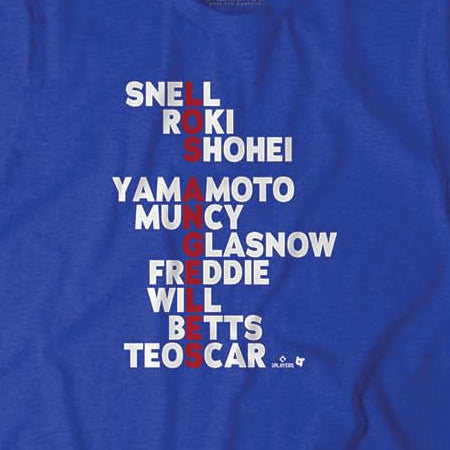 海外取寄 ロサンゼルス ドジャース Tシャツ NAME 2025 T-SHIRT ROYAL BLUE
