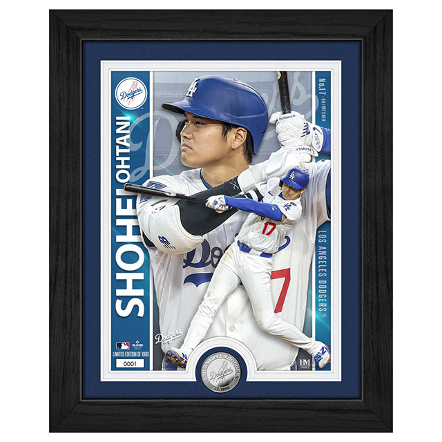 大谷翔平モデル 海外取寄 額入りコラージュフレーム ロサンゼルス ドジャース ARTIST PROOF SILVER COIN PHOTO MINT
