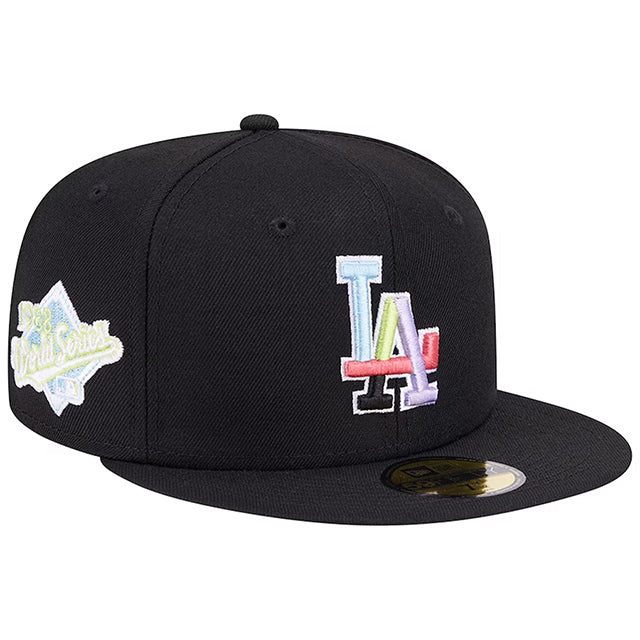 ニューエラ 59FIFTY ロサンゼルス ドジャース MULTI-COLOR PACK SIDE-PATCH BLACK