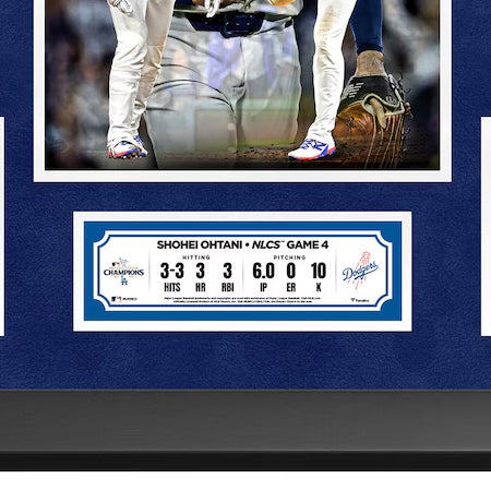 大谷翔平モデル 海外取寄 額入りコラージュフレーム ロサンゼルス ドジャース 2025 NATIONAL LEAGUE CHAMPIONSHIP SERIES FRAMED GAME4 PERFORMANCE PHOTO COLLAGE