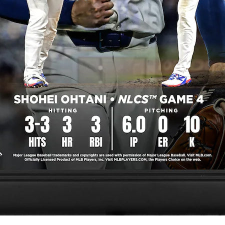大谷翔平モデル 海外取寄 額入りコラージュフレーム ロサンゼルス ドジャース 2025 NATIONAL LEAGUE CHAMPIONSHIP SERIES FRAMED GAME4
