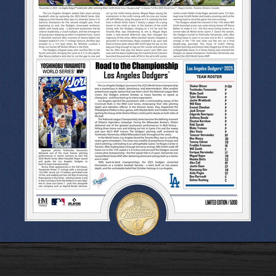 2025 ワールドシリーズチャンピオンモデル 海外取寄 額入りコラージュフレーム ロサンゼルス ドジャース 2025 WORLD SERIES CHAMPIONS FRONT PAGE NEWS COVER BRONZE COIN PHOTO MINT