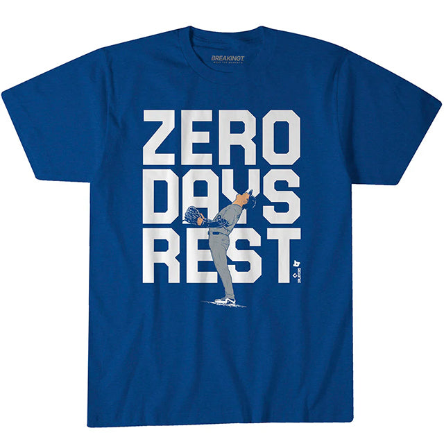 山本由伸モデル 海外取寄 ロサンゼルス ドジャース Tシャツ ZERO DAYS REST T-SHIRT ROYAL BLUE