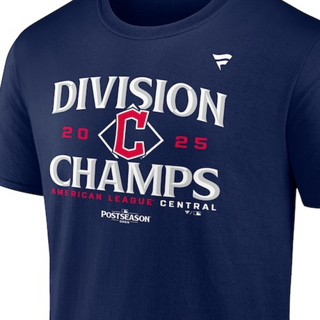 2025 アメリカンリーグ中地区チャンピオン ロッカールームモデル 海外取寄 Tシャツ クリーブランド ガーディアンズ MLB 2025 AL CENTRAL DIVISION CHAMPIONS LOCKER ROOM T-SHIRTS NAVY