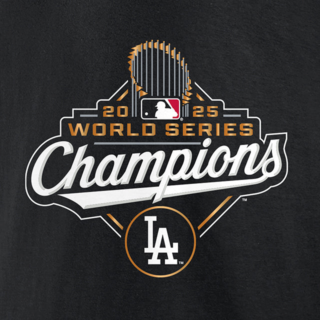 山本由伸モデル 2025 ワールドシリーズチャンピオン Tシャツ ロサンゼルス ドジャース MLB 2025 WORLD SERIES CHAMPIONS NAME &NUMBER T-SHIRT BLACK
