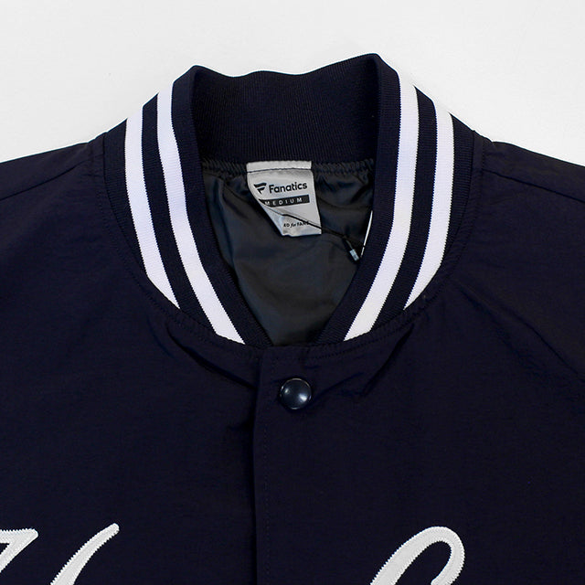 ファナティクス ジャケット ニューヨーク ヤンキース FANATICS STANDARD LOGO SATIN JACKET NAVY