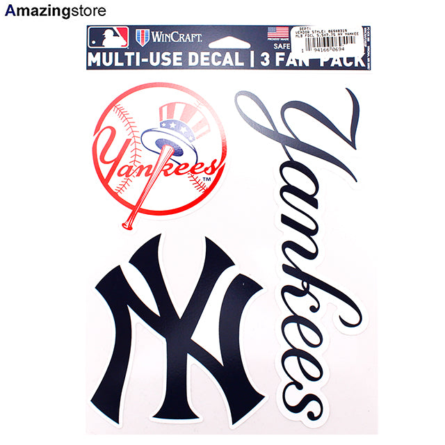 ウィンクラフト ステッカー 二ューヨーク ヤンキース MLB PERFECT CUT DECAL 3 PACK