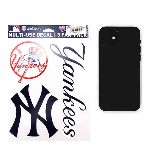 ウィンクラフト ステッカー 二ューヨーク ヤンキース MLB PERFECT CUT DECAL 3 PACK