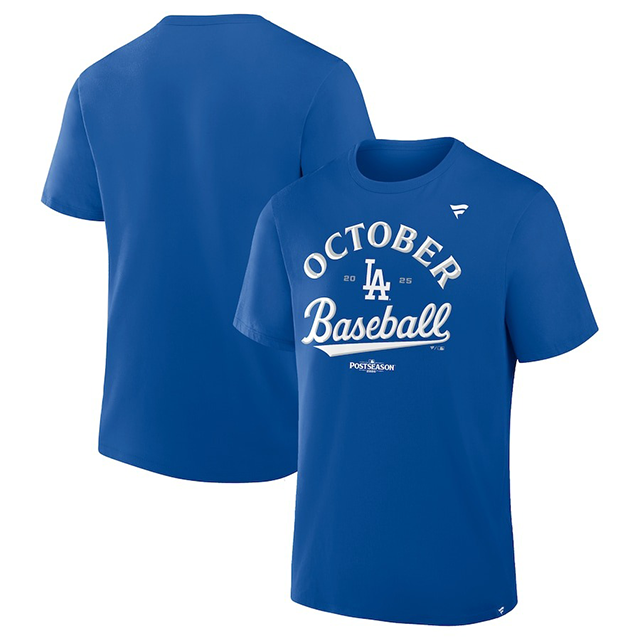 2025 ポストシーズンモデル 海外取寄 Tシャツ ロサンゼルス ドジャース MLB 2025 POSTSEASON LOCKER ROOM T-SHIRTS ROYAL