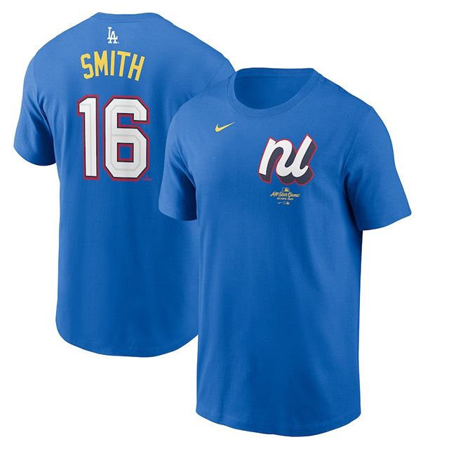 ウィル スミスモデル 海外取寄 ナイキ 2025 MLB オールスター Tシャツ 2025 MLB ALL-STAR EDITION NAME&NUMBER T-SHIRT BLUE