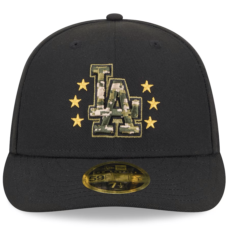 ニューエラ キャップ 海外取寄 LP59FIFTY ロサンゼルス ドジャース 2024 MLB ARMED FORCES STARS N STRIPES FITTED CAP BLACK