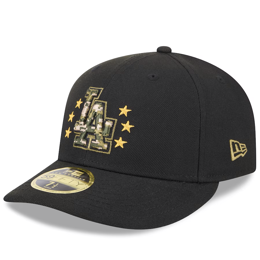 ニューエラ キャップ 海外取寄 LP59FIFTY ロサンゼルス ドジャース 2024 MLB ARMED FORCES STARS N STRIPES FITTED CAP BLACK