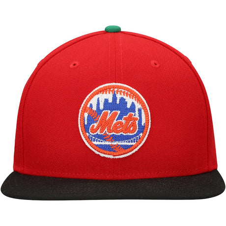 ニューエラ 9FIFTY スナップバック ニューヨーク メッツ THE 7 LINE MLB HOME RUN APPLE COLLECTION SNAPBACK SCARLET