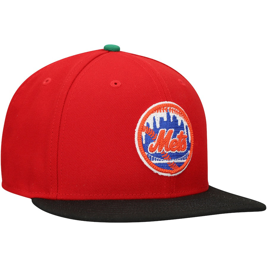 ニューエラ 9FIFTY スナップバック ニューヨーク メッツ THE 7 LINE MLB HOME RUN APPLE COLLECTION SNAPBACK SCARLET