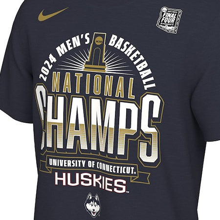 UCONN ハスキーズ 海外取寄 カレッジバスケットボール マーチマッドネス チャンピオン ロッカールーム Tシャツ ネイビー ナイキ