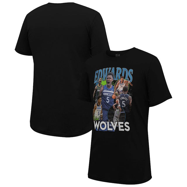 アンソニー・エドワーズ 海外取寄 Tシャツ ミネソタ ティンバーウルブス PLAYER CROSSROADS T-SHIRT BLACK