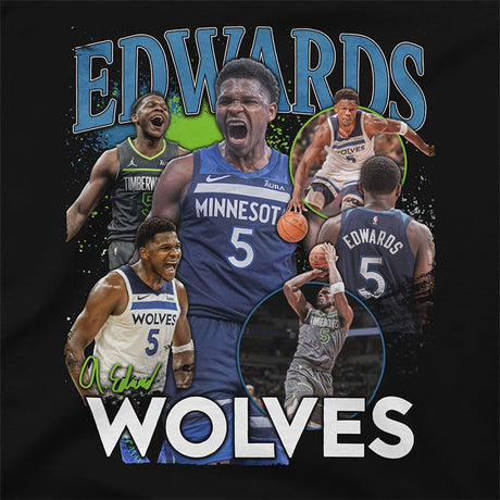 アンソニー・エドワーズ 海外取寄 Tシャツ ミネソタ ティンバーウルブス PLAYER CROSSROADS T-SHIRT BLACK