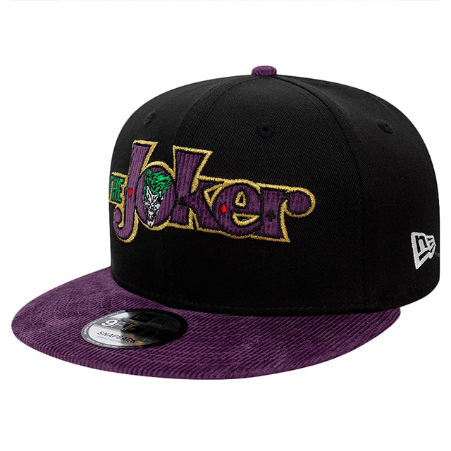 ニューエラ キャップ 9FIFTY スナップバック DCコミックス ジョーカー SCRIPT SNAPBACK CAP BLACK