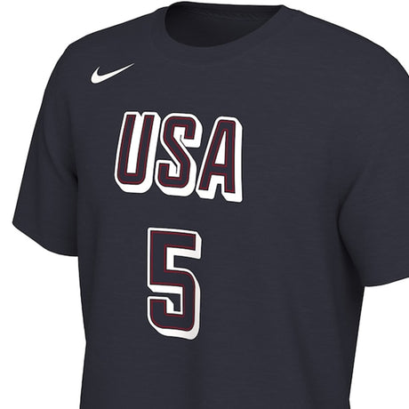 即日発送 アンソニー・エドワーズモデル ナイキ バスケ USA代表 Tシャツ 2024 USA BASKETBALL NAME&NUMBER T-SHIRT NAVY